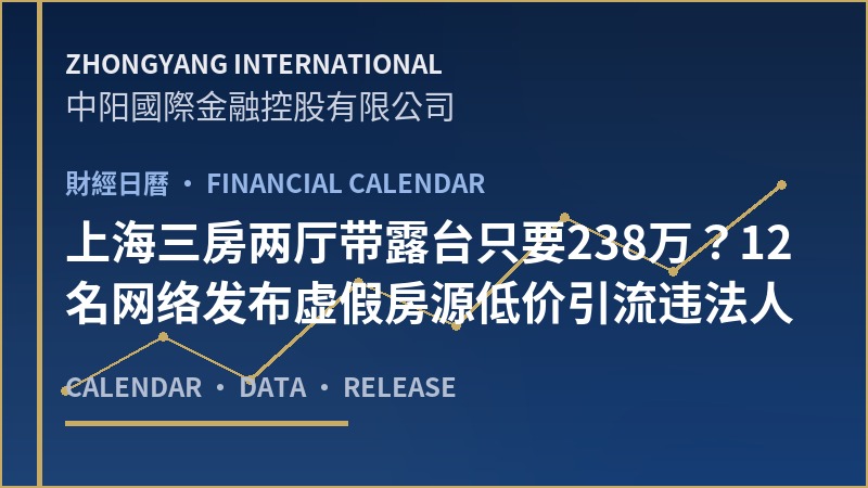 上海三房两厅带露台只要238万？12名网络发布虚假房源低价引流违法人员被抓