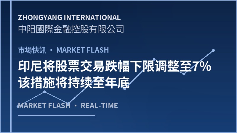 印尼将股票交易跌幅下限调整至7% 该措施将持续至年底